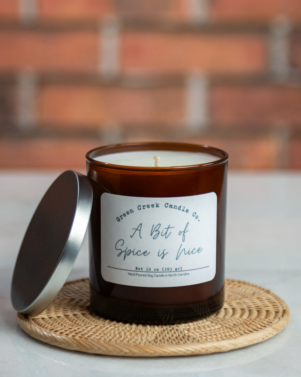 10 oz Amber Tumbler with A Bit of Spice is Nice fragrance