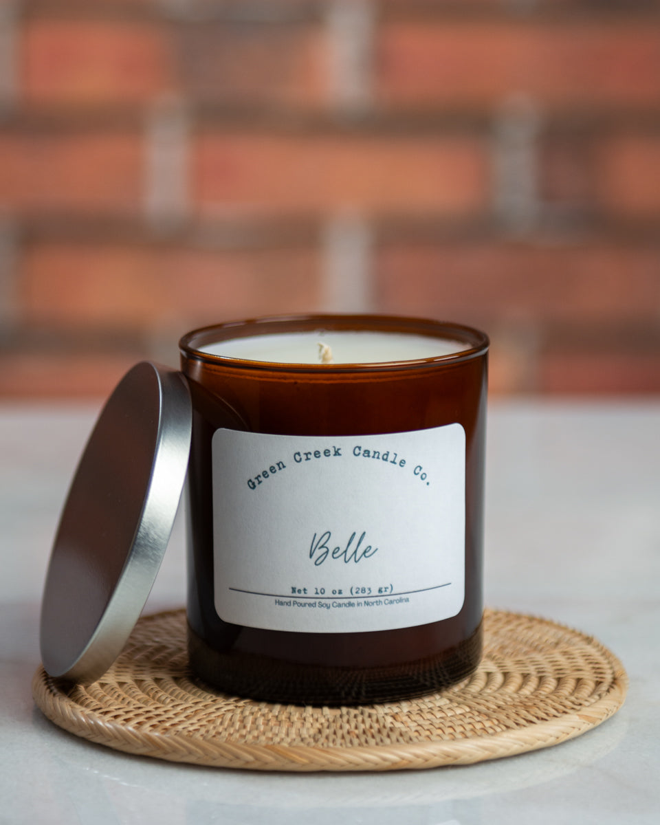 10 oz Amber Tumbler with Belle fragrance