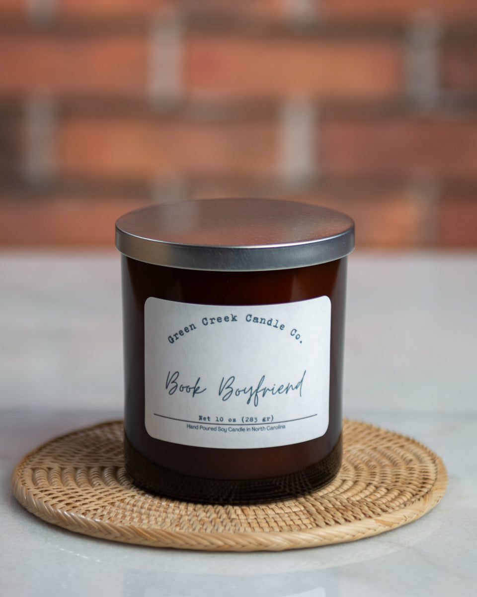 10 oz Clear Tumbler with Book Boyfriend fragrance