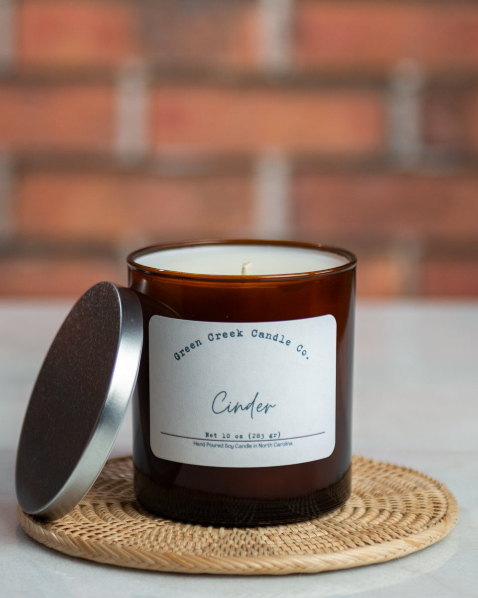 10 oz Clear Tumbler with Cinder fragrance