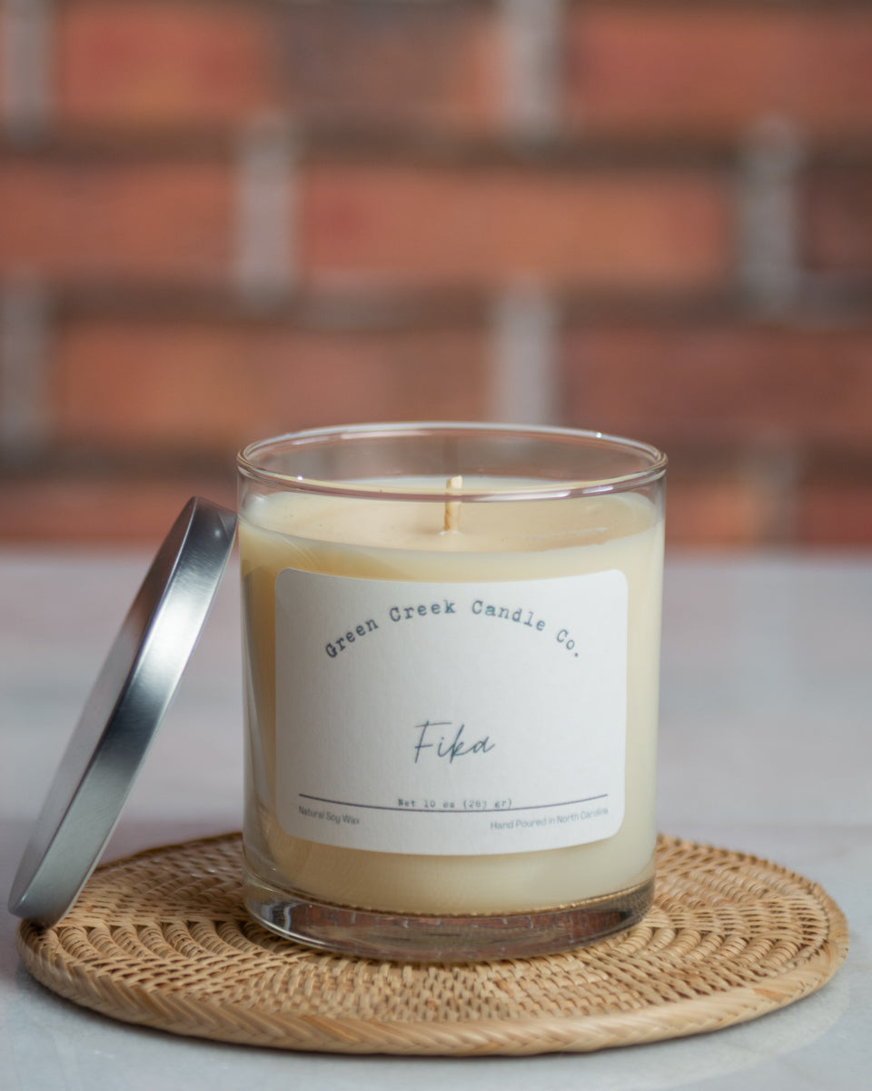 10 oz Clear Tumbler with Fika fragrance