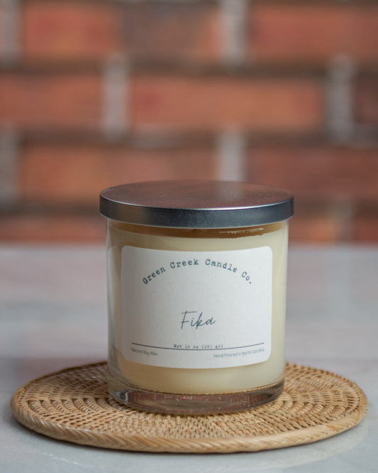 10 oz Amber Tumbler with Fika fragrance