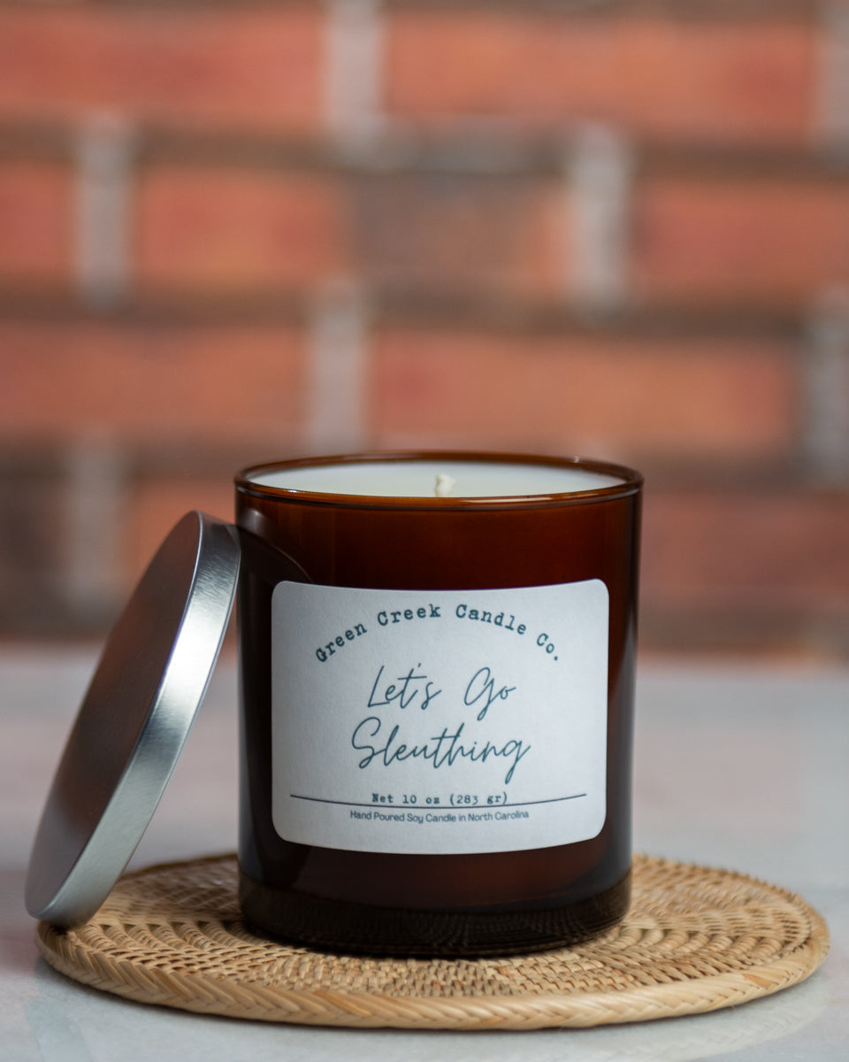 10 oz Clear Tumbler with Let's Go Sleuthing fragrance
