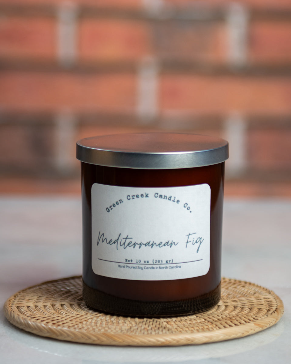10 oz Amber Tumbler with Mediterranean Fig fragrance