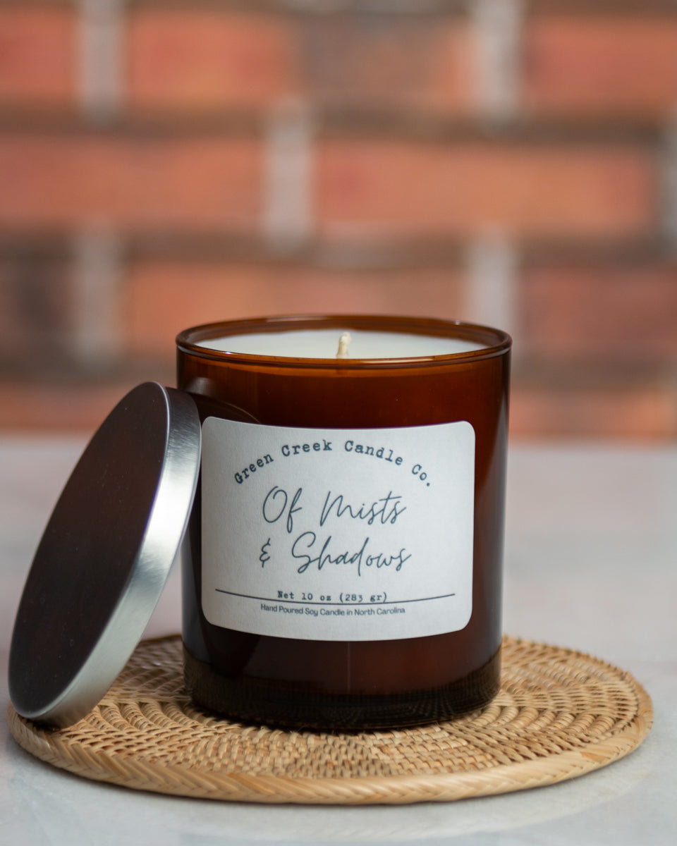 10 oz Amber Tumbler with Of Mists & Shadows fragrance