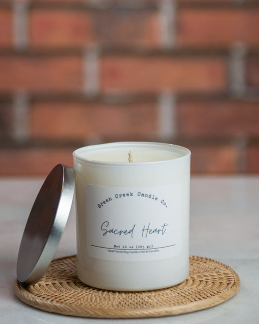 10 oz Clear Tumbler with Sacred Heart fragrance