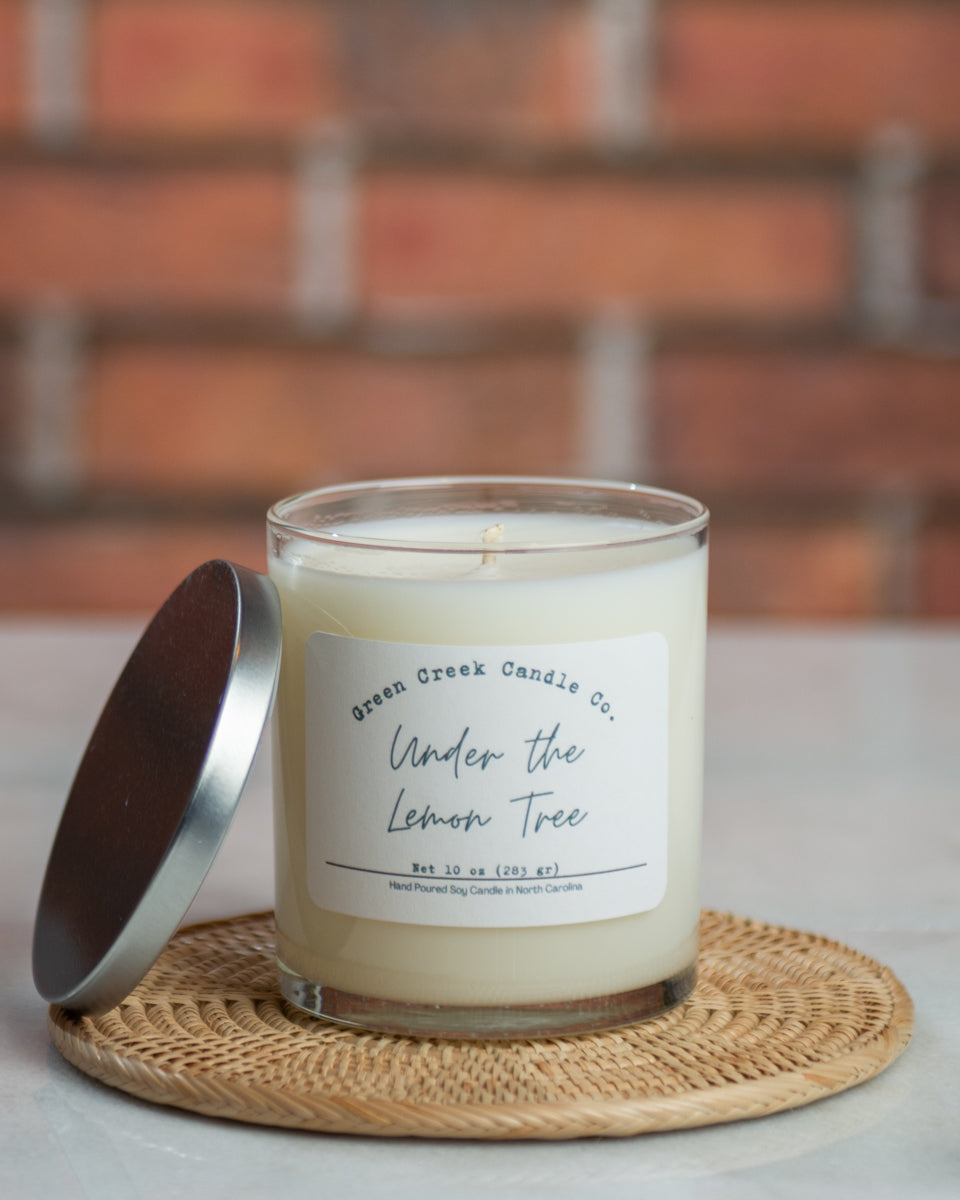 10 oz Clear Tumbler with Under the Lemon Tree fragrance