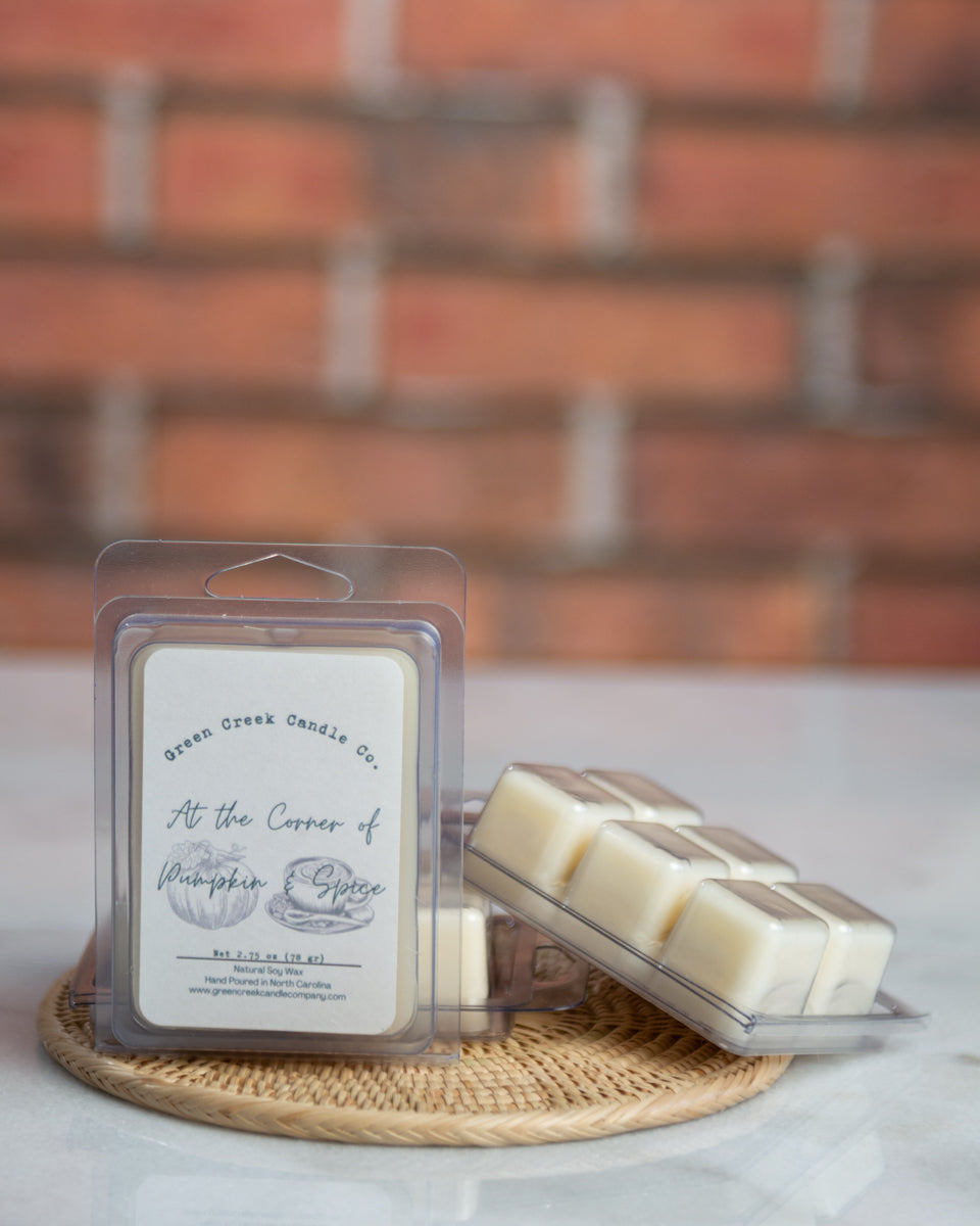 6 oz Tin with At the Corner of Pumpkin & Spice fragrance