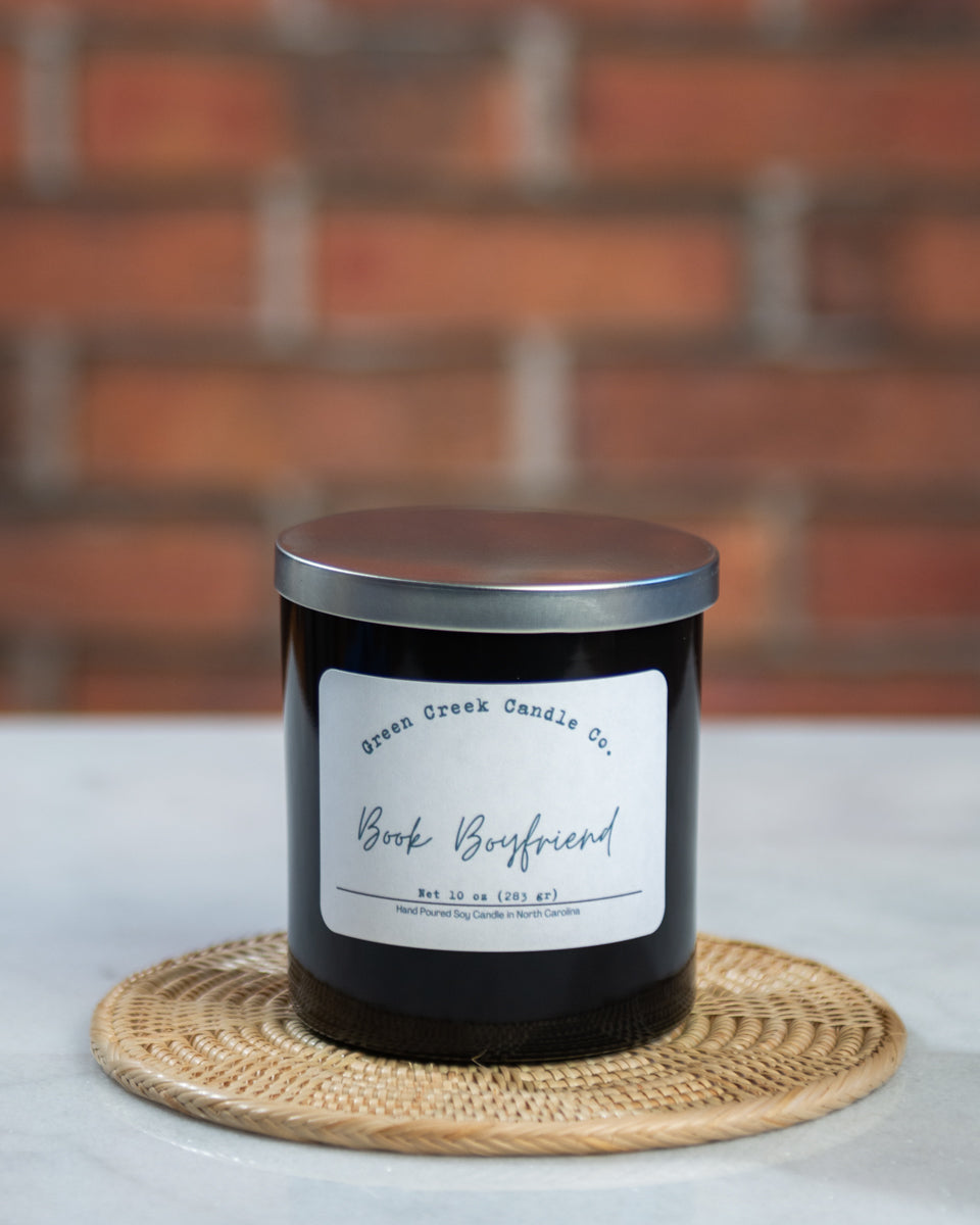 10 oz Black Tumbler with Book Boyfriend fragrance