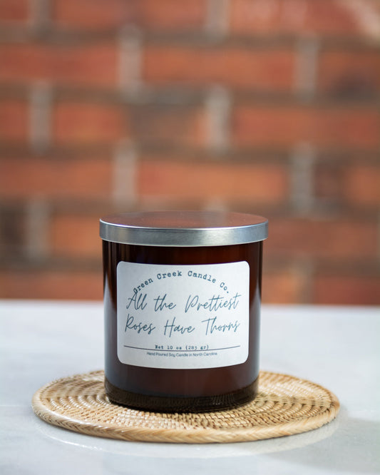 10 oz White Tumbler with All the Prettiest Roses Have Thorns fragrance