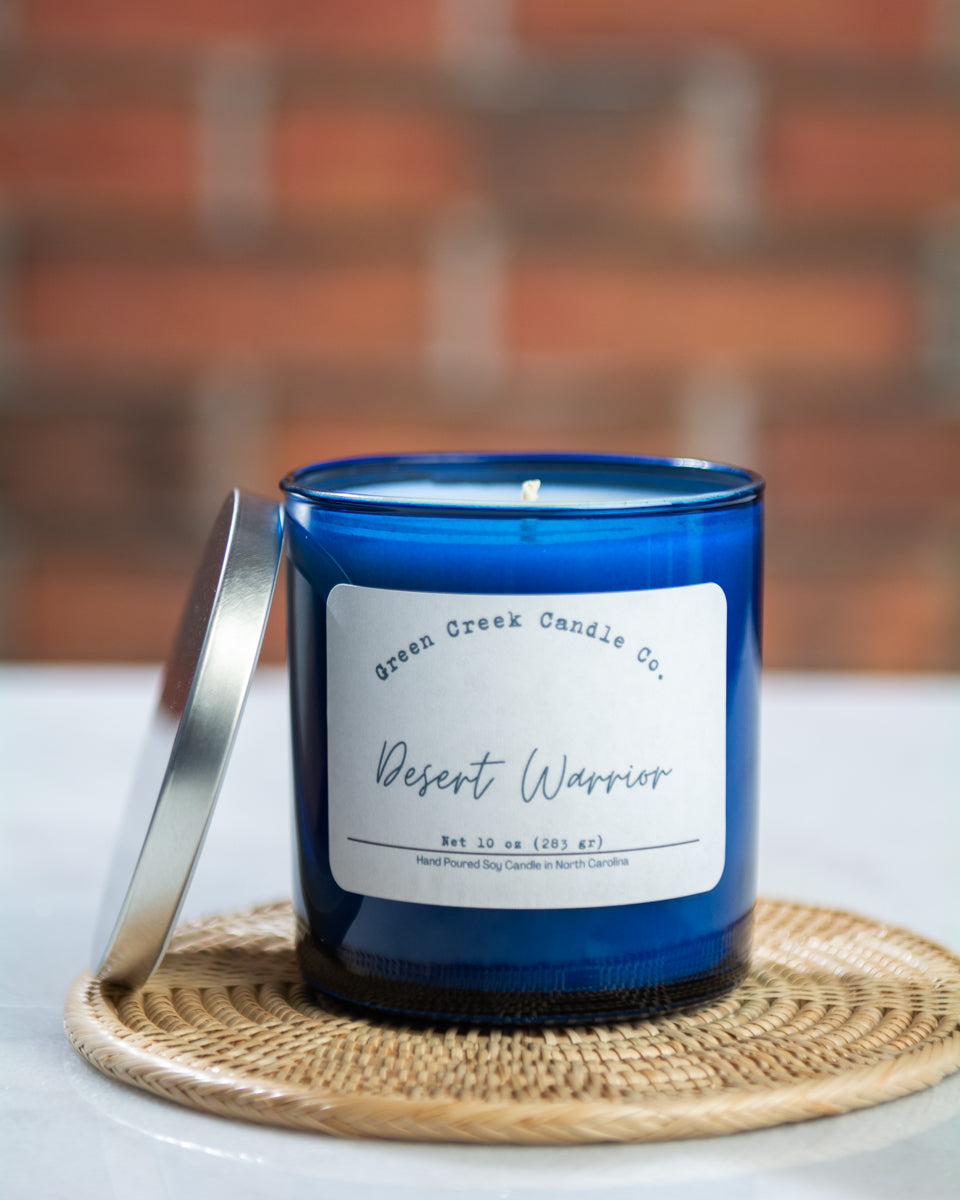 10 oz Clear Tumbler with Desert Warrior fragrance