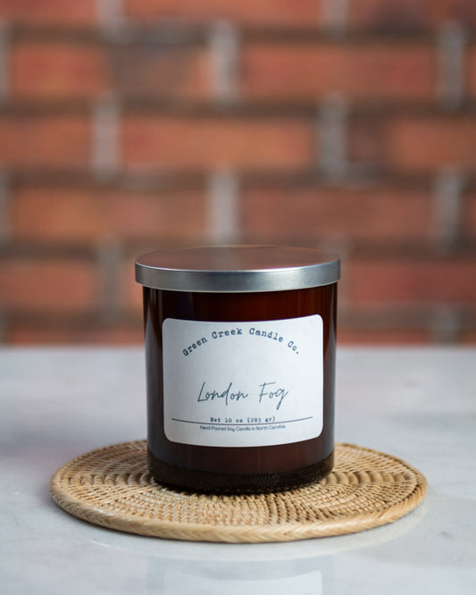 10 oz Amber Tumbler with London Fog fragrance