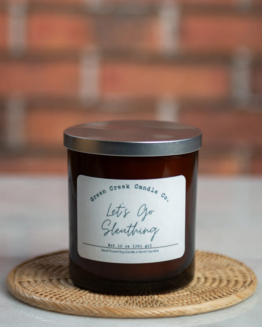 10 oz Amber Tumbler with Let's Go Sleuthing fragrance