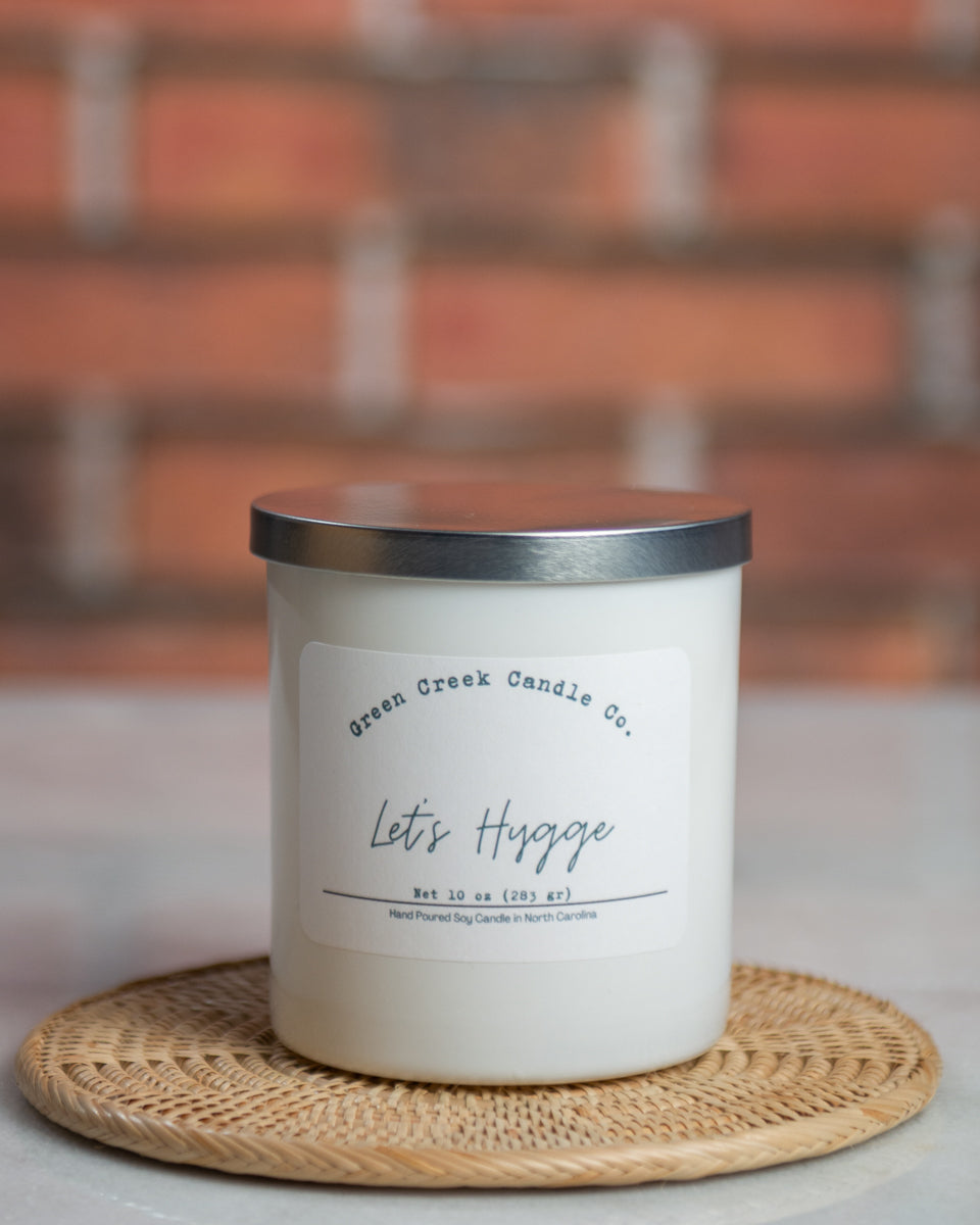 10 oz White Tumbler with Let's Hygge fragrance