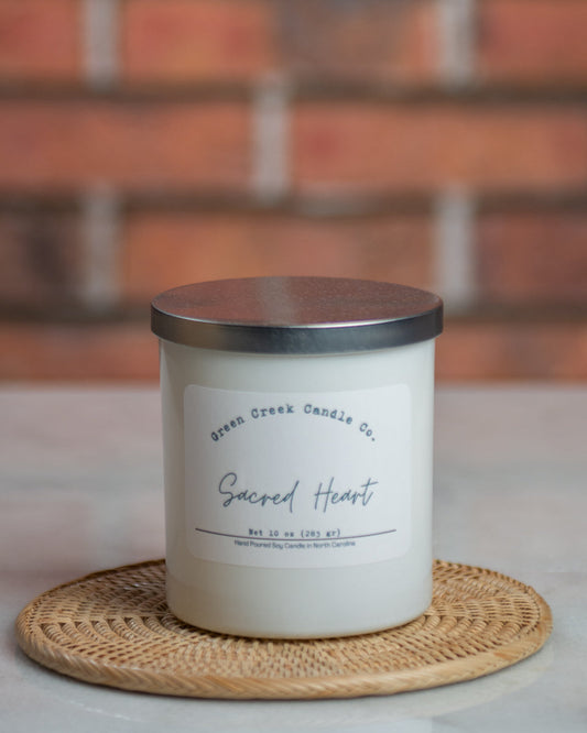 10 oz White Tumbler with Sacred Heart fragrance