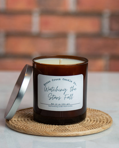 10 oz Amber Tumbler with Watching the Stars Fall fragrance